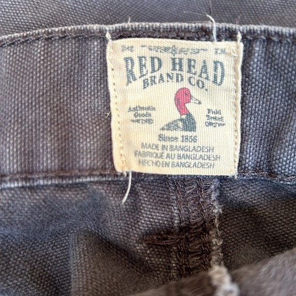 Red Head Streetwear Cargo Pants Duck Canvas Men’s Size 33 Double Knee Dark Gray - Picture 4 of 10